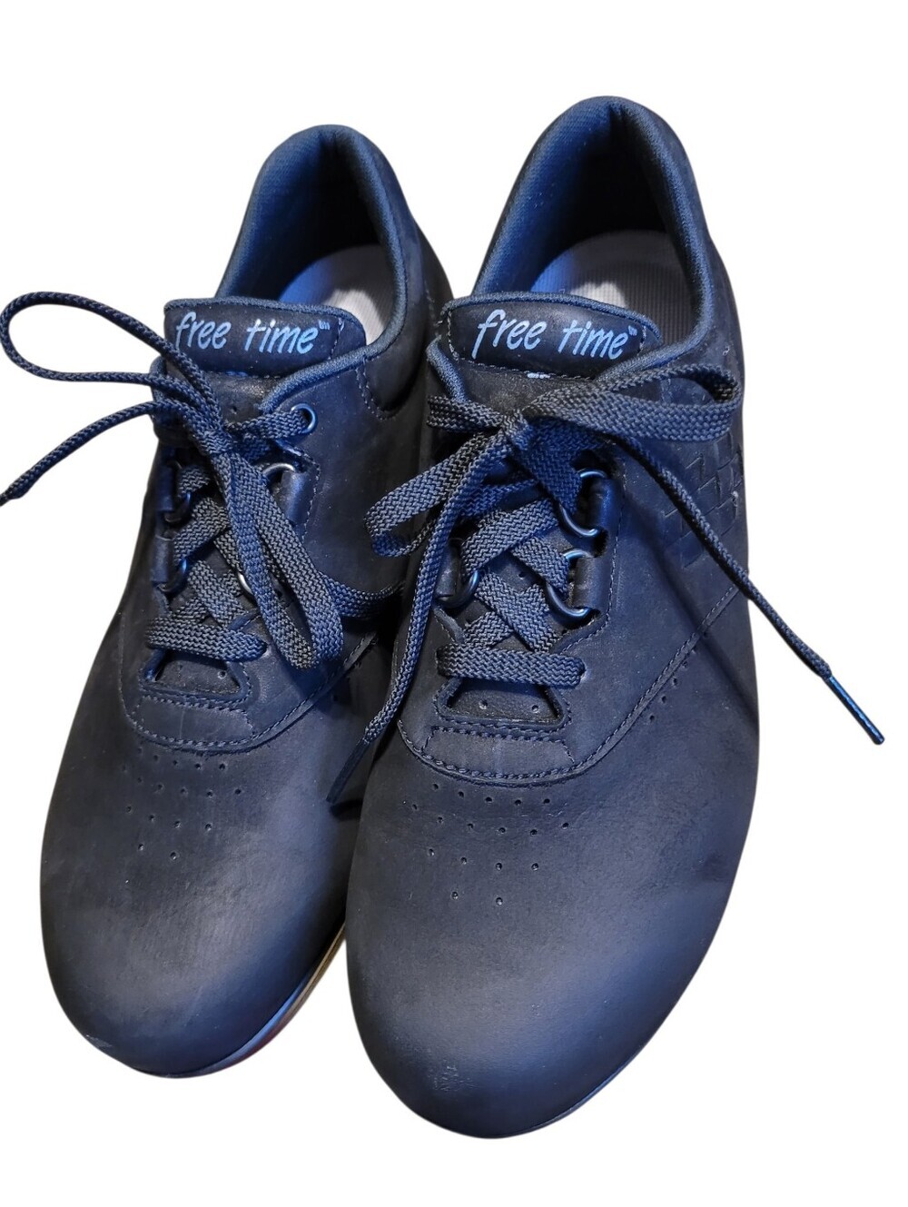 SAS Free Time Walking Shoes Wmn 7.5 Wide Charcoal Black Nubuck Suede Leather